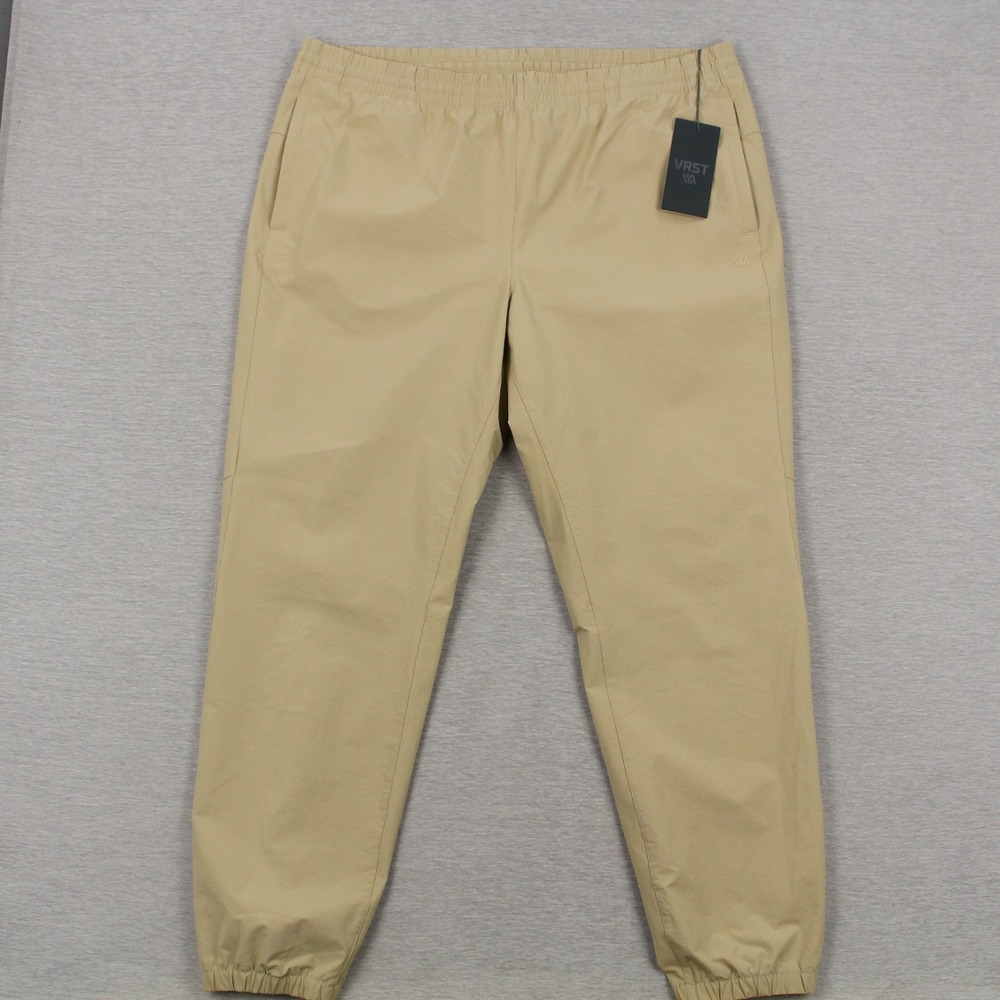 VRST Training Pants Mens XL Sandy Clay Nylon Spandex Pull On Drawstring NEW